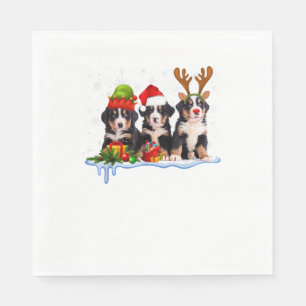 Serviette En Papier Chien de montagne bernois Noël mignonne
