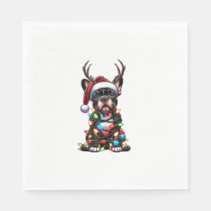 Serviette En Papier Chien de Noël Fou de Chien de Noel de Père Noël Lu