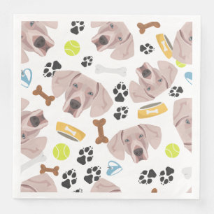 Serviette En Papier Chien de sourire Weimaraner