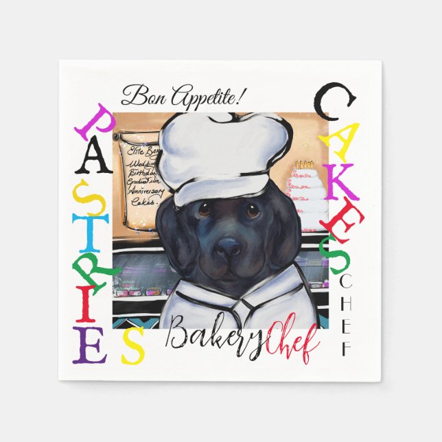 Serviette En Papier Chien de Terre-Neuve     (Devant)