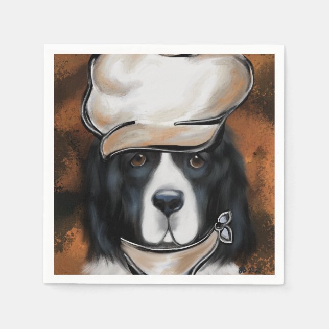 Serviette En Papier Chien de Terre-Neuve (Devant)