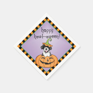Serviette En Papier Chien d'eau portugais d'Halloween