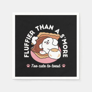 Serviette En Papier Chien drôle et design de S'more – Pun pour amateur