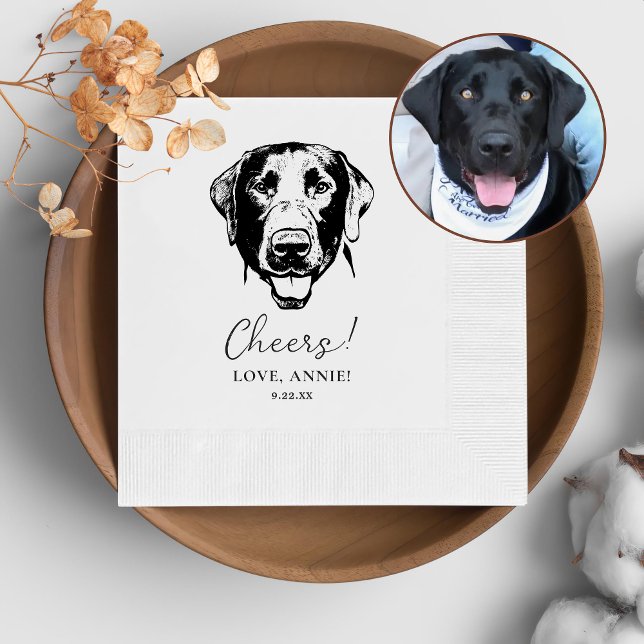 Serviette En Papier Chien du Labrador Accueil personnalisé serviettes (Créateur téléchargé)