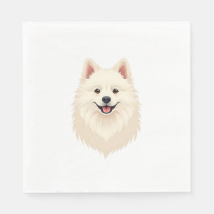 Serviette En Papier Chien Esquimau Américain