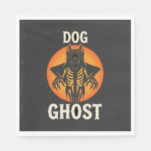 Serviette En Papier Chien Fantôme Halloween Horreur Vecteur