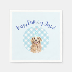 Serviette En Papier Chien fête d'anniversaire serviettes personnalisée