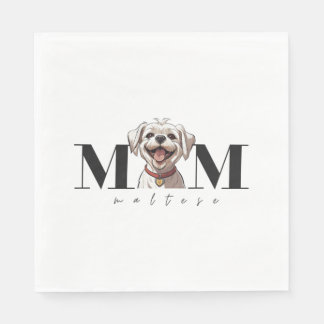 Serviette En Papier Chien Maman MALTESE T-shirt classique