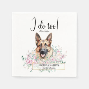 Serviette En Papier Chien Mariage berger allemand Cocktail  serviettes