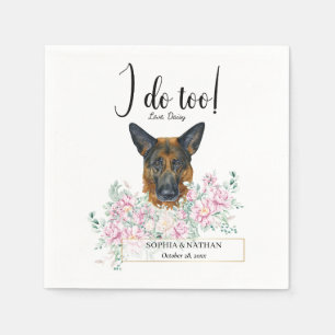 Serviette En Papier Chien Mariage berger allemand Cocktail  serviettes
