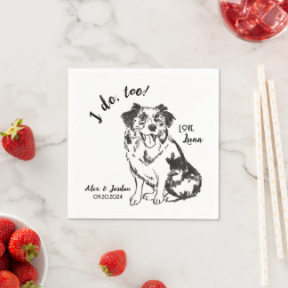 Serviette En Papier Chien Mariage Cocktail serviettes