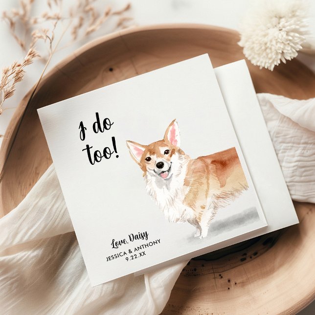 Serviette En Papier Chien Mariage Cocktail serviettes (Créateur téléchargé)