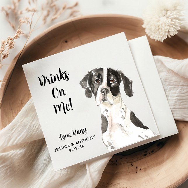 Serviette En Papier Chien Mariage Cocktail serviettes (Créateur téléchargé)