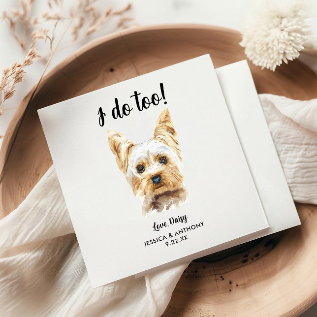 Serviette En Papier Chien Mariage Cocktail serviettes (Créateur téléchargé)