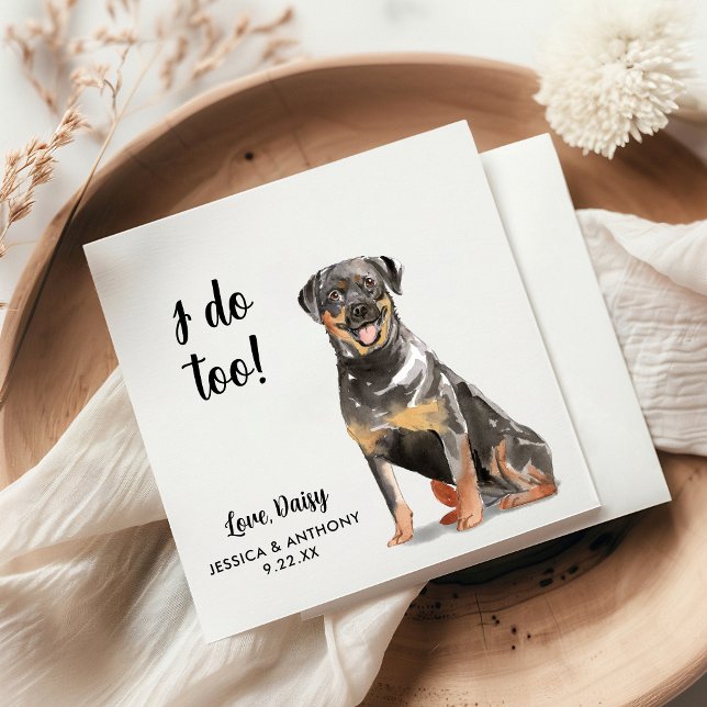 Serviette En Papier Chien Mariage Cocktail serviettes (Créateur téléchargé)