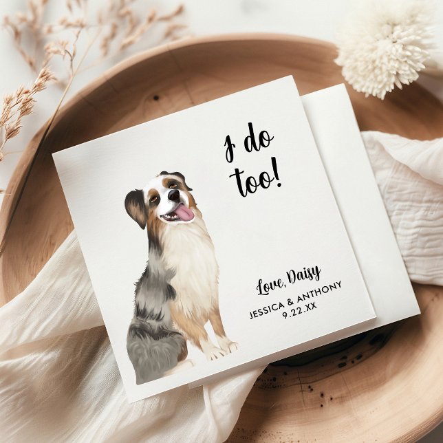 Serviette En Papier Chien Mariage Cocktail serviettes (Créateur téléchargé)