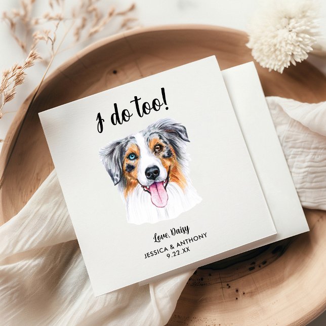 Serviette En Papier Chien Mariage Cocktail serviettes (Créateur téléchargé)