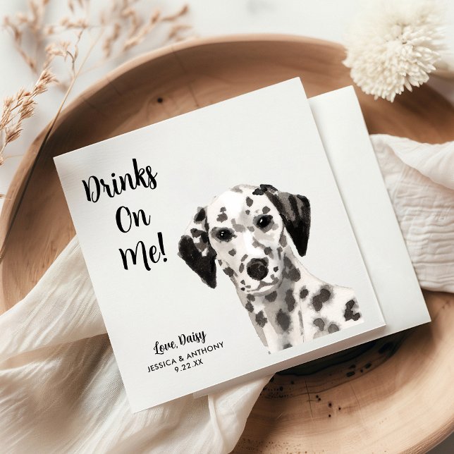 Serviette En Papier Chien Mariage Cocktail serviettes (Créateur téléchargé)