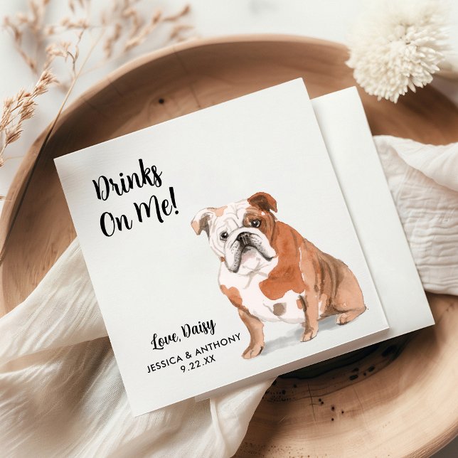 Serviette En Papier Chien Mariage Cocktail serviettes (Créateur téléchargé)