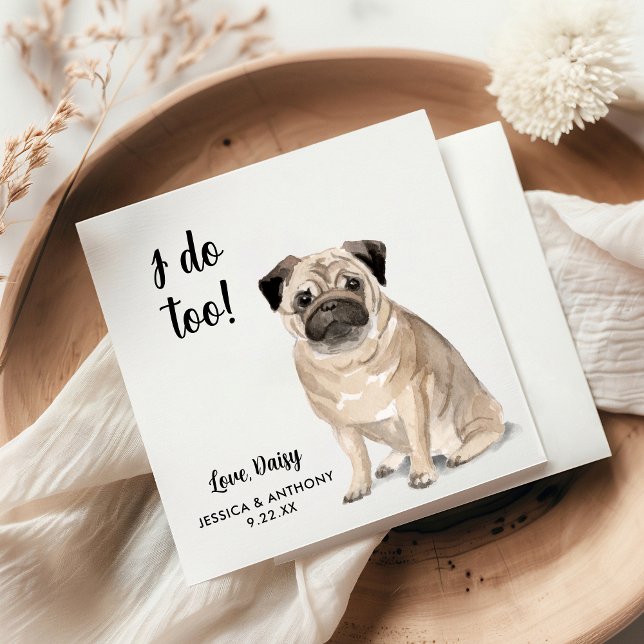 Serviette En Papier Chien Mariage Cocktail serviettes (Créateur téléchargé)