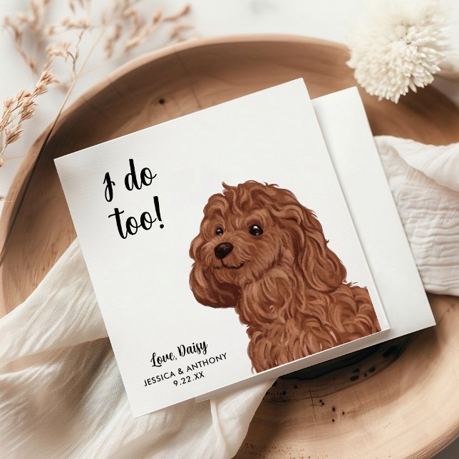 Serviette En Papier Chien Mariage Cocktail serviettes (Créateur téléchargé)