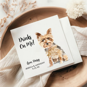 Serviette En Papier Chien Mariage Cocktail serviettes