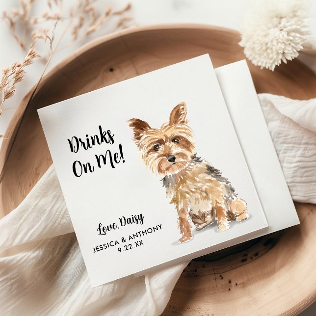 Serviette En Papier Chien Mariage Cocktail serviettes (Créateur téléchargé)