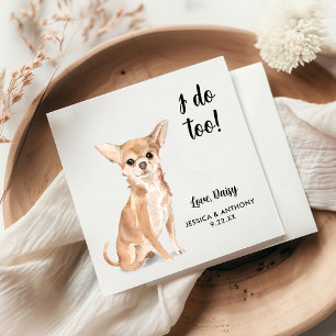 Serviette En Papier Chien Mariage Cocktail serviettes