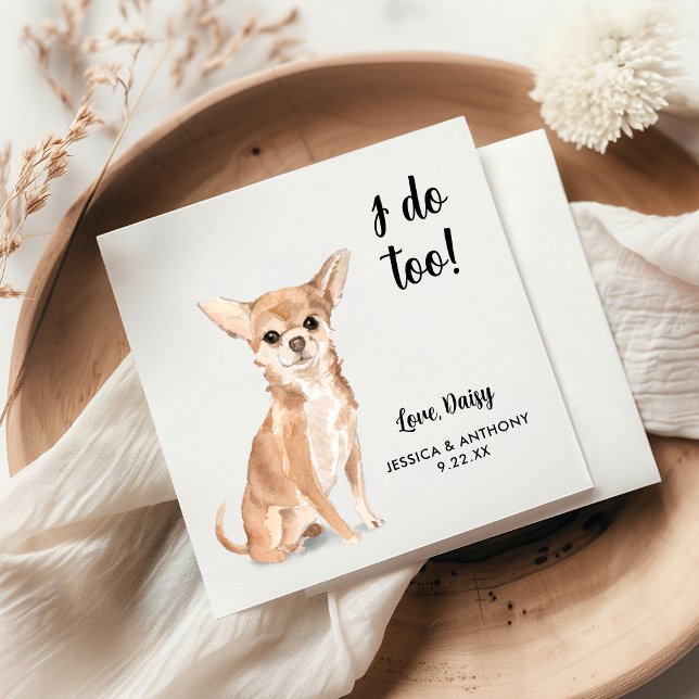 Serviette En Papier Chien Mariage Cocktail serviettes (Créateur téléchargé)