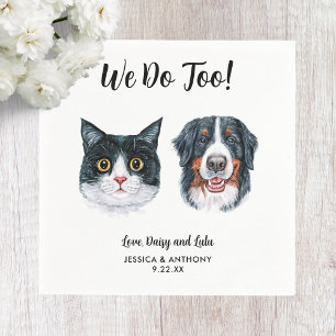 Serviette En Papier Chien Mariage Cocktail serviettes