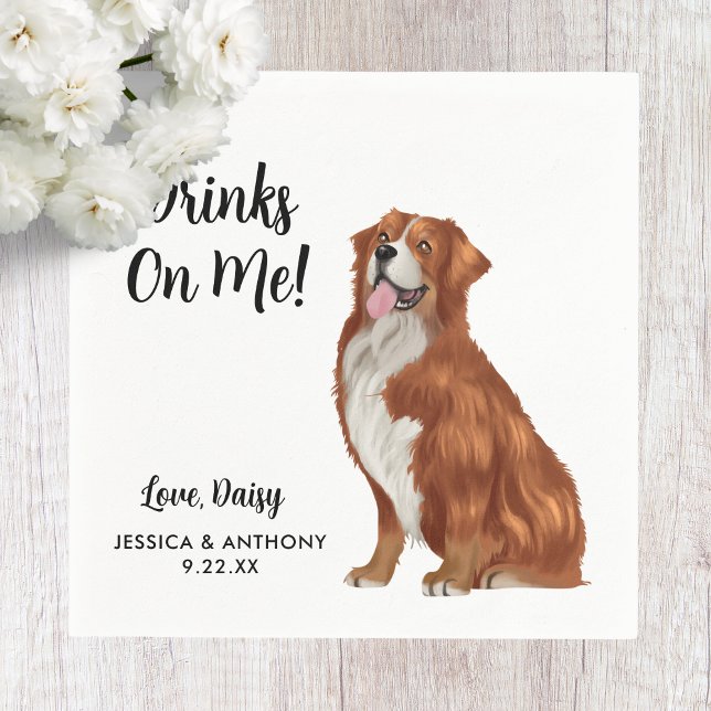 Serviette En Papier Chien Mariage Cocktail serviettes (Créateur téléchargé)