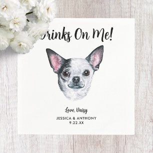 Serviette En Papier Chien Mariage Cocktail serviettes