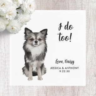 Serviette En Papier Chien Mariage Cocktail serviettes