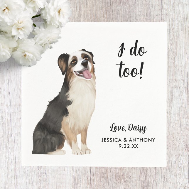 Serviette En Papier Chien Mariage Cocktail serviettes (Créateur téléchargé)