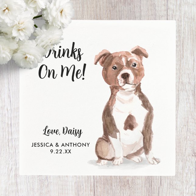 Serviette En Papier Chien Mariage Cocktail serviettes (Créateur téléchargé)