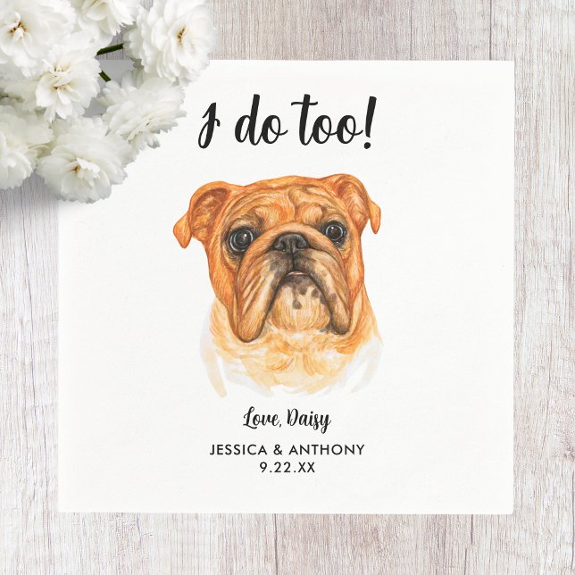Serviette En Papier Chien Mariage Cocktail serviettes (Créateur téléchargé)