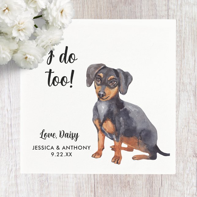 Serviette En Papier Chien Mariage Cocktail serviettes (Créateur téléchargé)