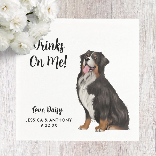 Serviette En Papier Chien Mariage Cocktail serviettes (Créateur téléchargé)