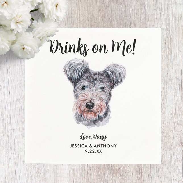 Serviette En Papier Chien Mariage Cocktail serviettes (Créateur téléchargé)
