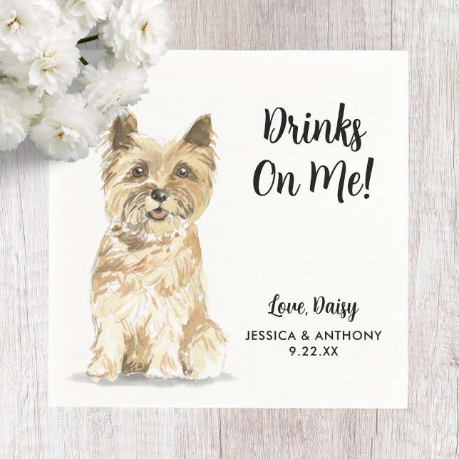 Serviette En Papier Chien Mariage Cocktail serviettes (Créateur téléchargé)
