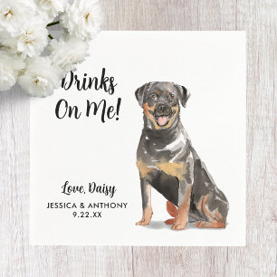 Serviette En Papier Chien Mariage Cocktail serviettes