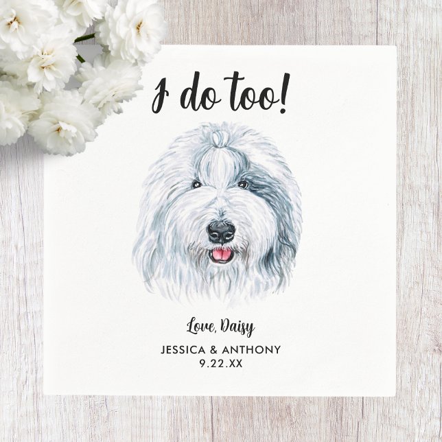 Serviette En Papier Chien Mariage Cocktail serviettes (Créateur téléchargé)