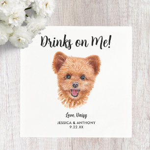 Serviette En Papier Chien Mariage Cocktail serviettes