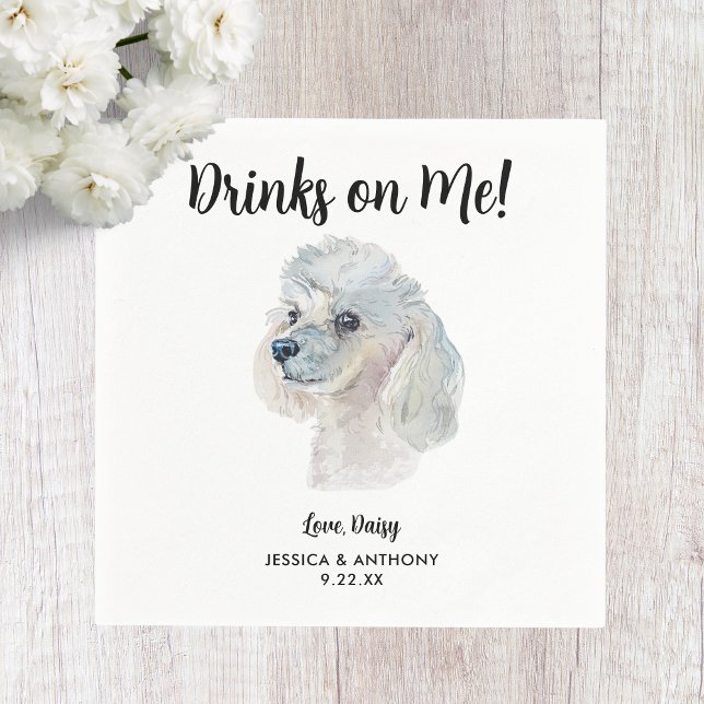 Serviette En Papier Chien Mariage Cocktail serviettes (Créateur téléchargé)