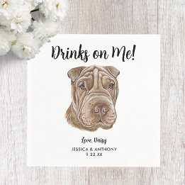 Serviette En Papier Chien Mariage Cocktail serviettes