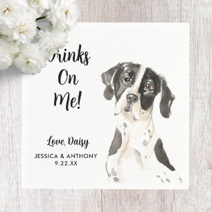 Serviette En Papier Chien Mariage Cocktail serviettes