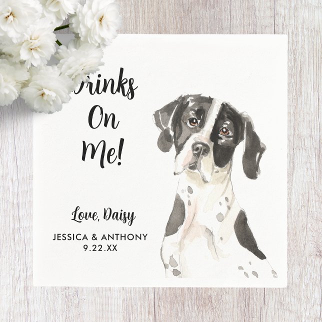 Serviette En Papier Chien Mariage Cocktail serviettes (Créateur téléchargé)