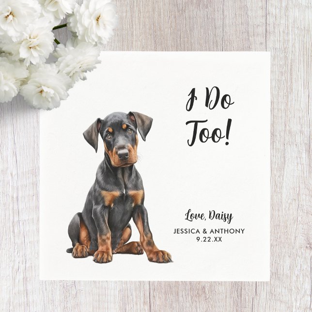Serviette En Papier Chien Mariage Cocktail serviettes (Créateur téléchargé)