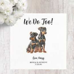 Serviette En Papier Chien Mariage Cocktail serviettes