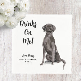 Serviette En Papier Chien Mariage Cocktail serviettes